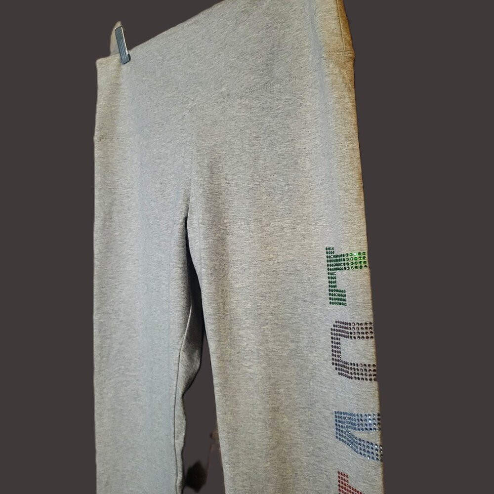 NWT! Victoria Secret PINK High Waist Full Length Legging Rainbow Rhinestone - XL - Picture 5 of 11